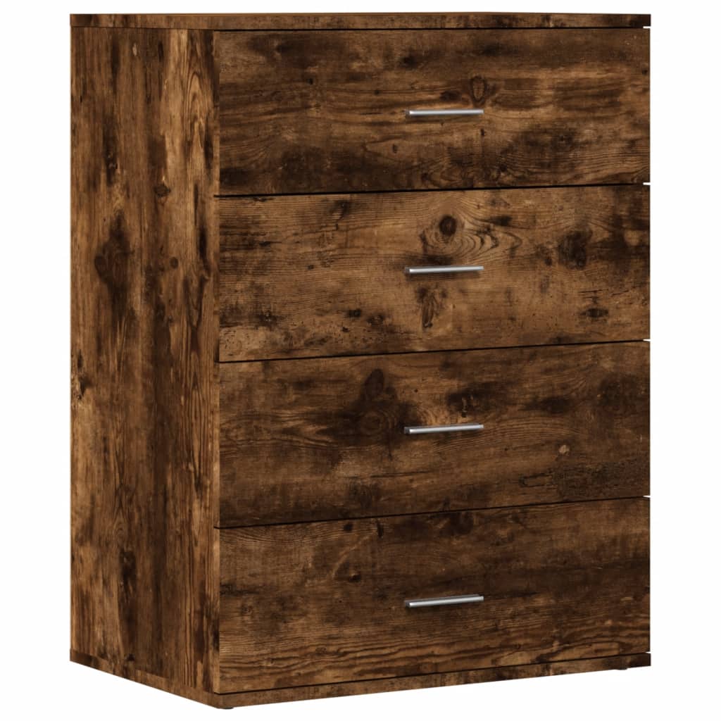 vidaXL Sideboards 2 pcs Smoked Oak 60x39x80 cm Engineered Wood