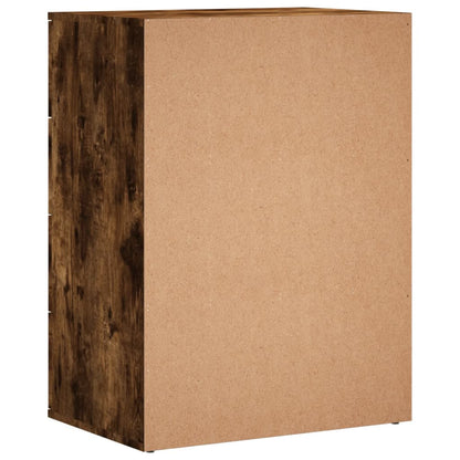 vidaXL Sideboards 2 pcs Smoked Oak 60x39x80 cm Engineered Wood