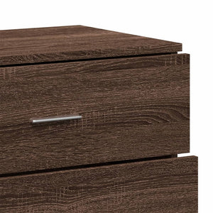 vidaXL Sideboards 2 pcs Brown Oak 60x39x80 cm Engineered Wood