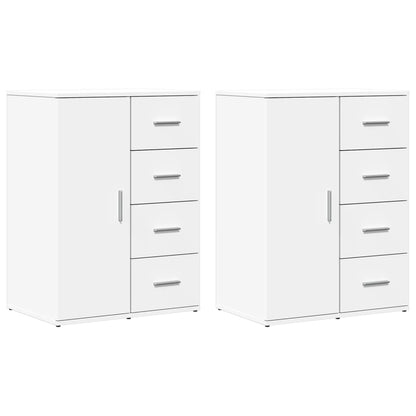 vidaXL Sideboards 2 pcs White 59x39x80 cm Engineered Wood