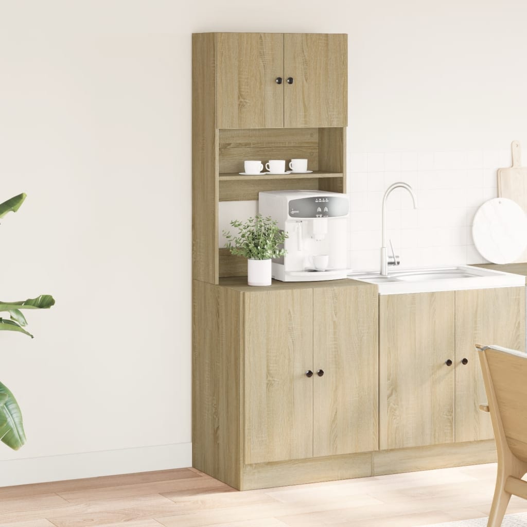 vidaXL Kitchen Cabinet Sonoma Oak 60x50x180 cm Engineered Wood