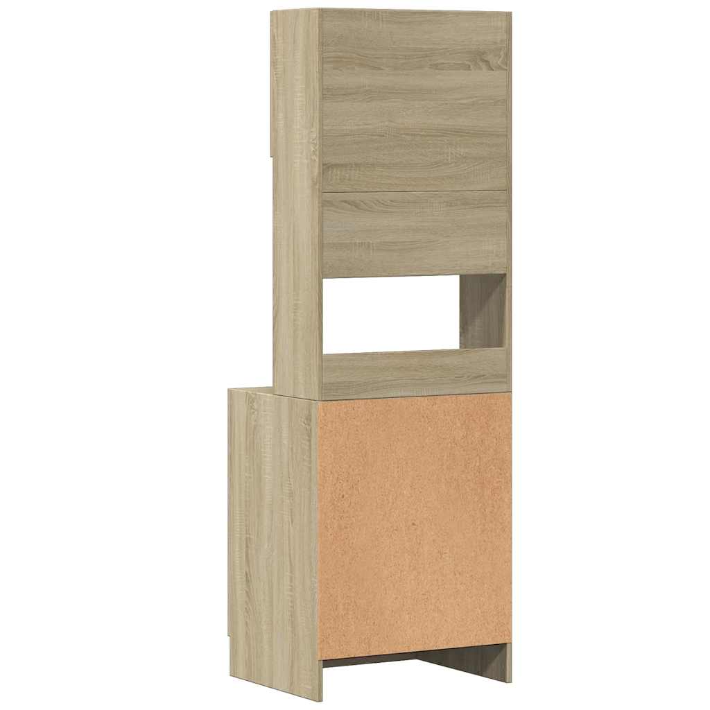 vidaXL Kitchen Cabinet Sonoma Oak 60x50x180 cm Engineered Wood