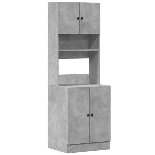 vidaXL Kitchen Cabinet Concrete Grey 60x50x180 cm Engineered Wood