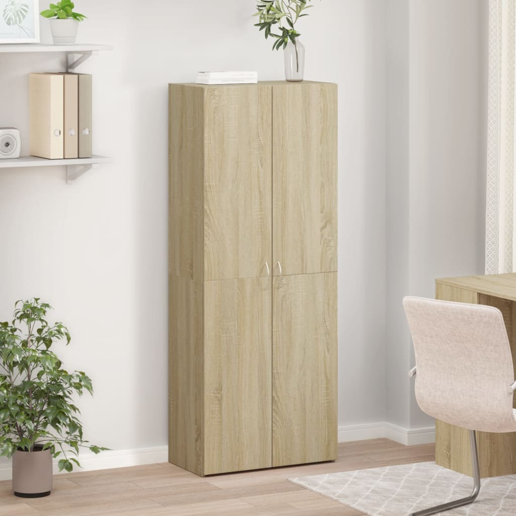 vidaXL File Cabinet Sonoma Oak 60x32x153 cm Engineered Wood