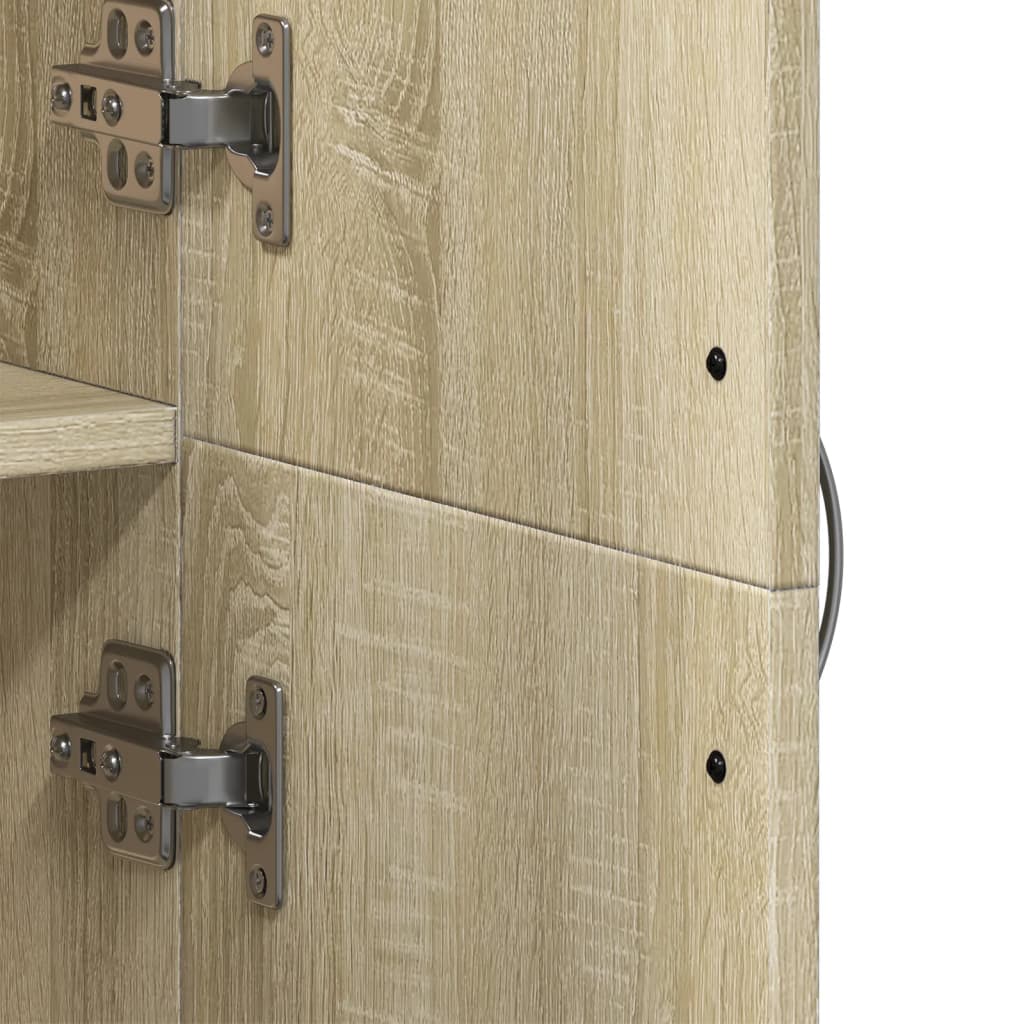 vidaXL File Cabinet Sonoma Oak 60x32x153 cm Engineered Wood