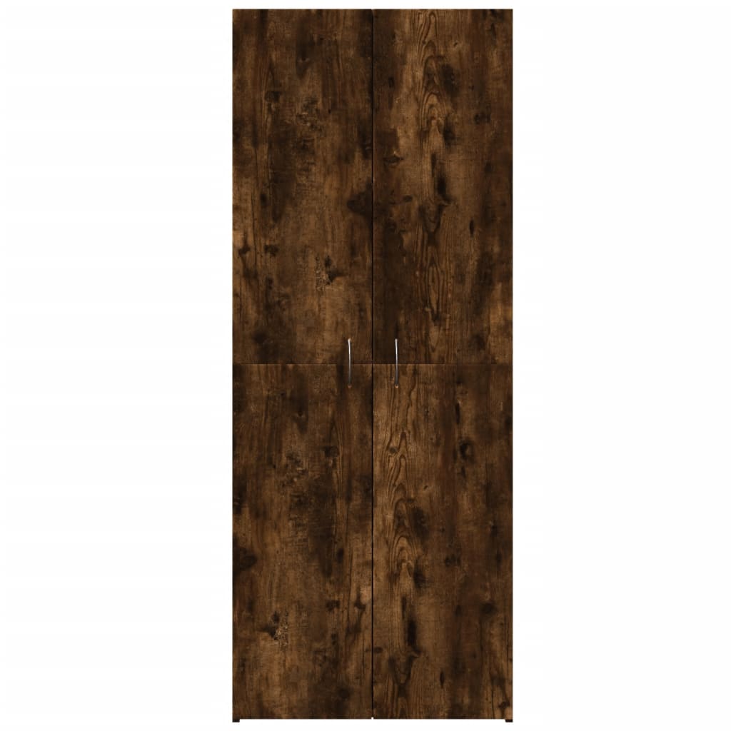 vidaXL File Cabinet Smoked Oak 60x32x153 cm Engineered Wood