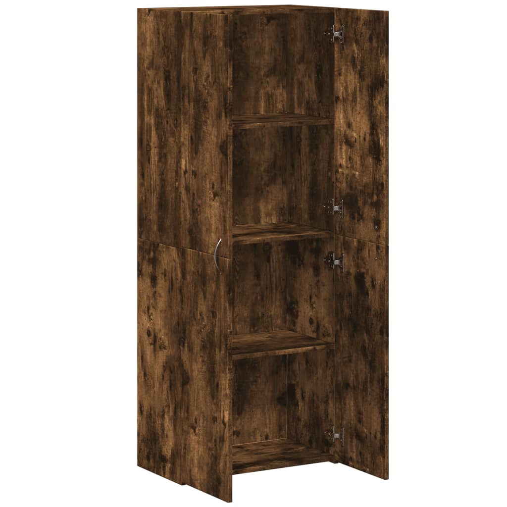 vidaXL File Cabinet Smoked Oak 60x32x153 cm Engineered Wood