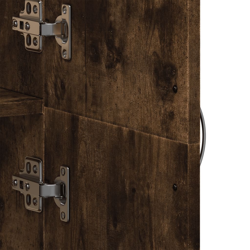 vidaXL File Cabinet Smoked Oak 60x32x153 cm Engineered Wood