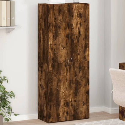 vidaXL File Cabinet Smoked Oak 60x32x153 cm Engineered Wood