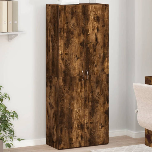 vidaXL File Cabinet Smoked Oak 60x32x153 cm Engineered Wood
