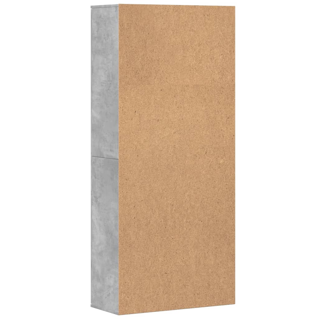 vidaXL Highboard Concrete Grey 80x35x180 cm Engineered Wood