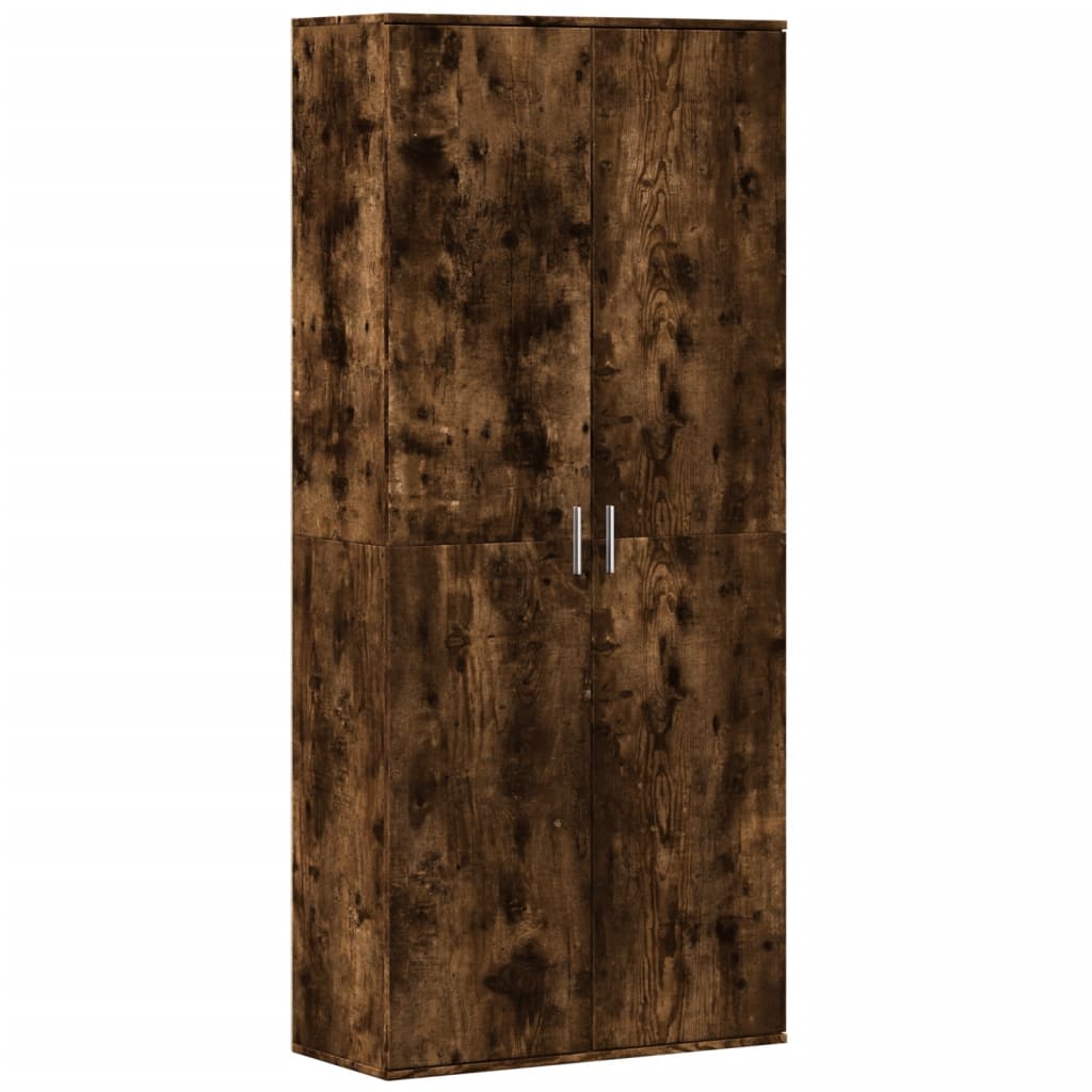 vidaXL Highboard Smoked Oak 80x35x180 cm Engineered Wood