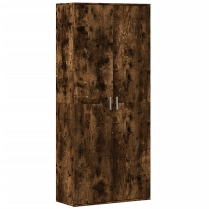 vidaXL Highboard Smoked Oak 80x35x180 cm Engineered Wood
