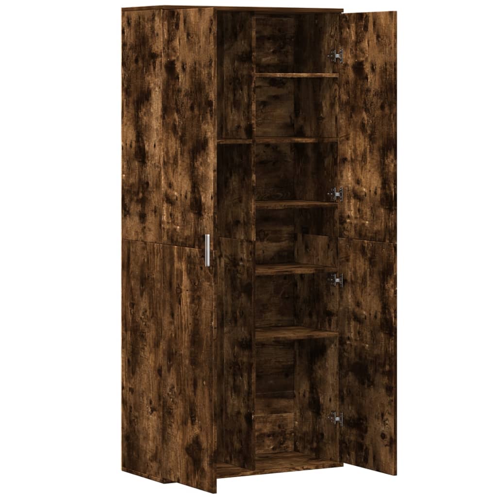 vidaXL Highboard Smoked Oak 80x35x180 cm Engineered Wood