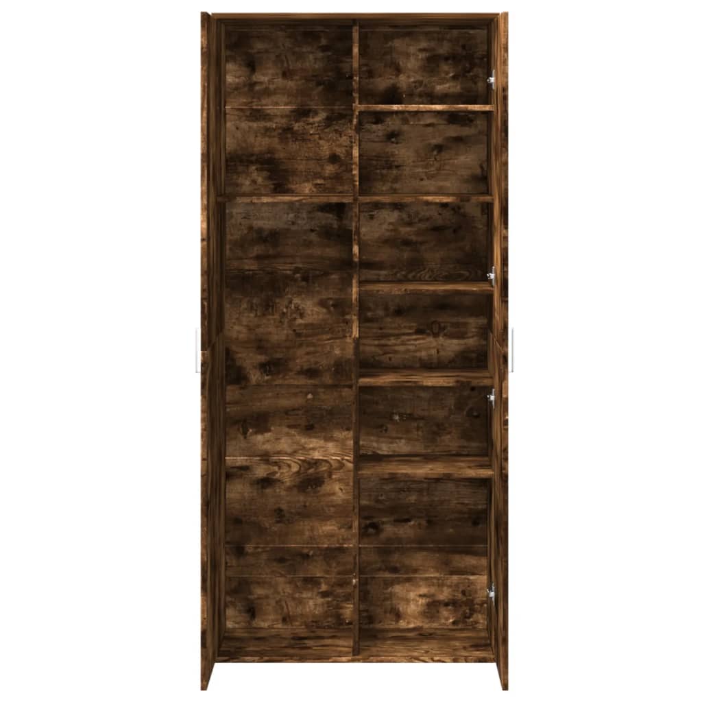 vidaXL Highboard Smoked Oak 80x35x180 cm Engineered Wood