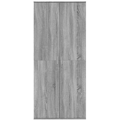 vidaXL Highboard Grey Sonoma 80x35x180 cm Engineered Wood