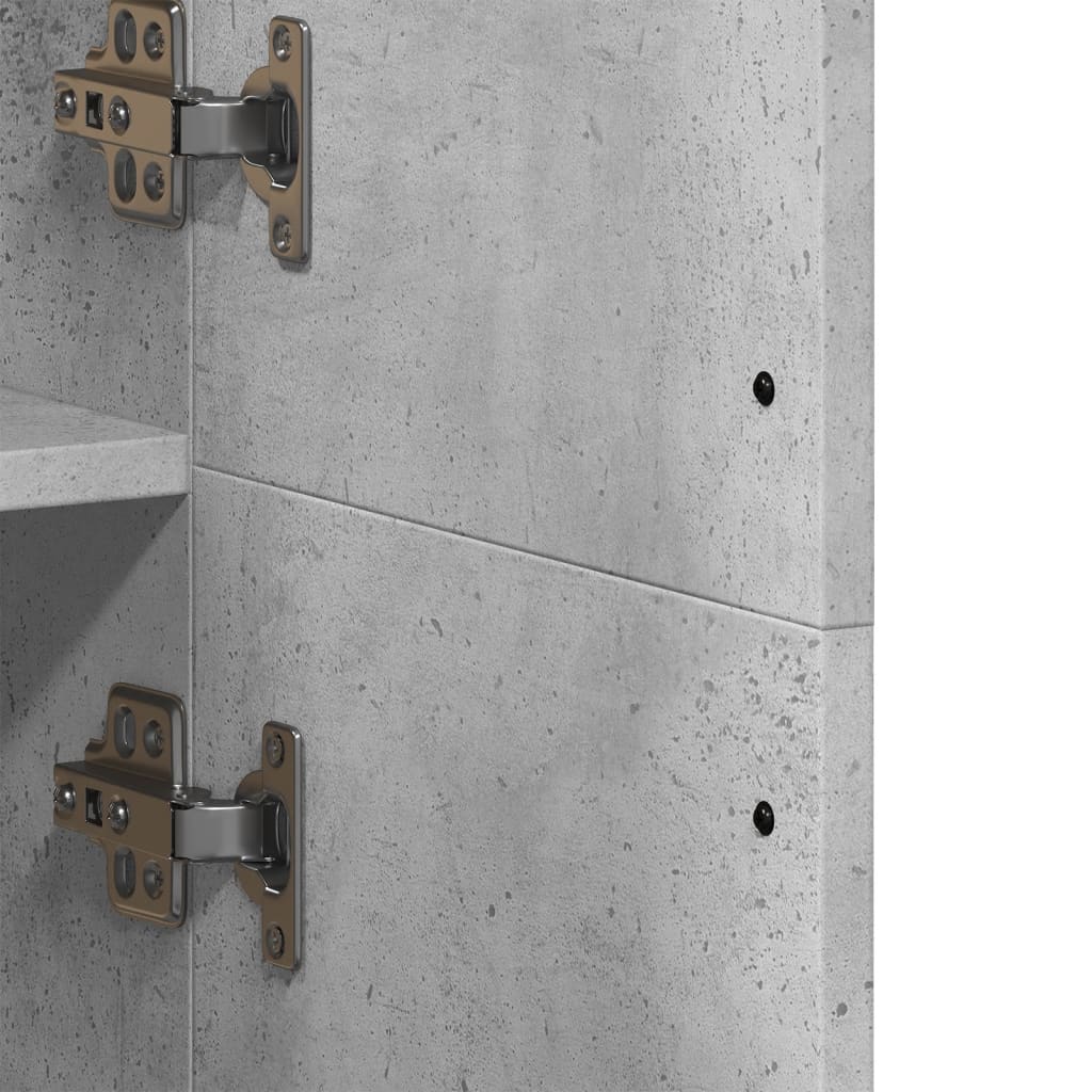 vidaXL Highboard Concrete Grey 70x35x180 cm Engineered Wood