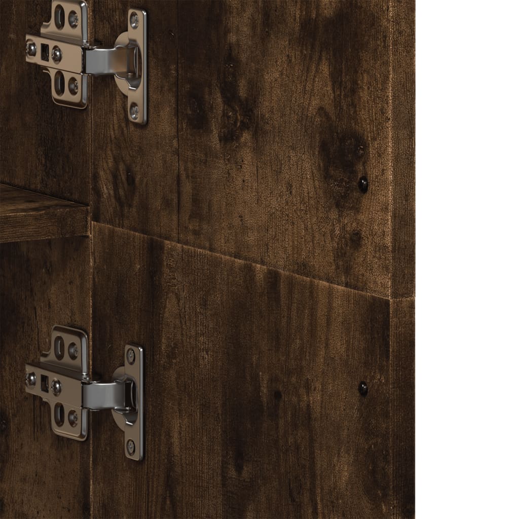 vidaXL Highboard Smoked Oak 70x35x180 cm Engineered Wood