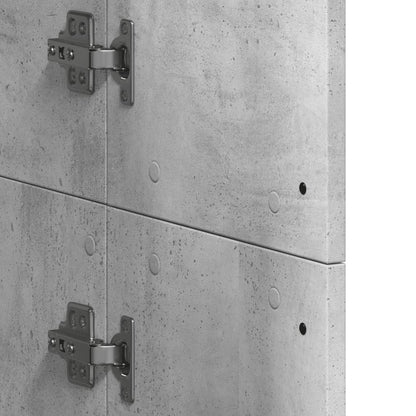 vidaXL Highboard Concrete Grey 60x35x180 cm Engineered Wood