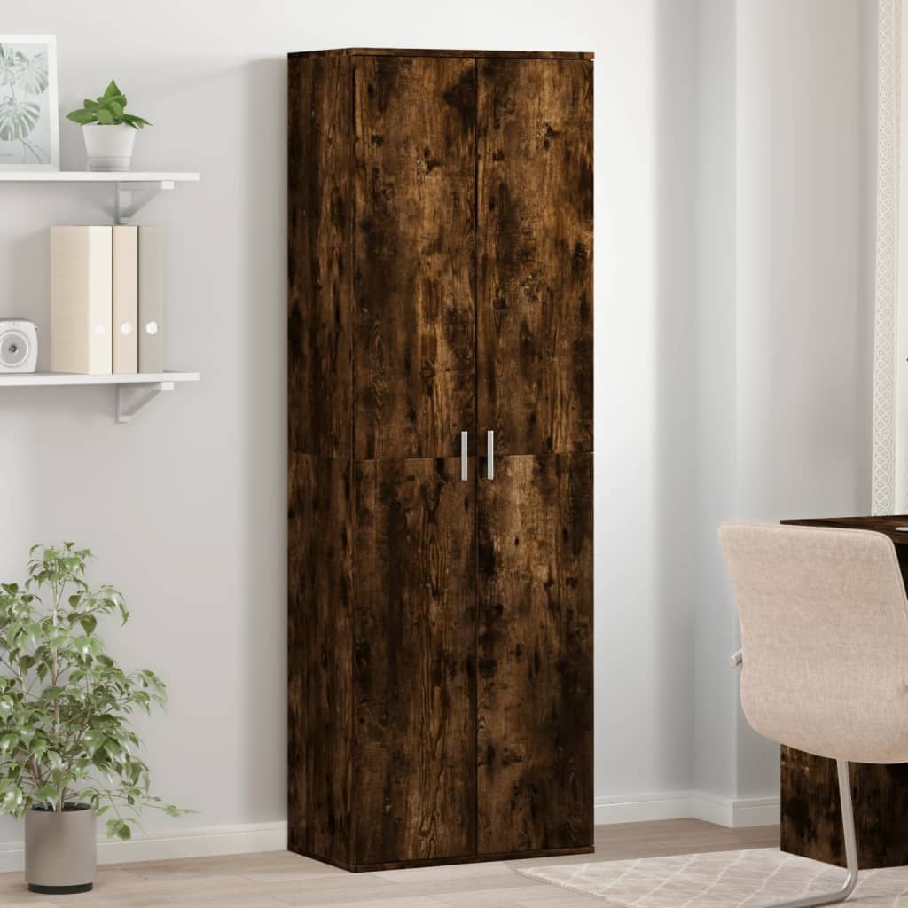 vidaXL Highboard Smoked Oak 60x35x180 cm Engineered Wood