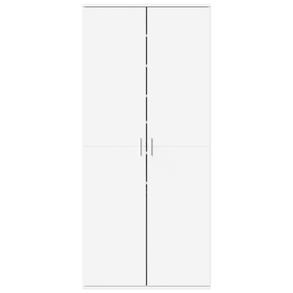 vidaXL Shoe Cabinet White 80x39x178 cm Engineered Wood