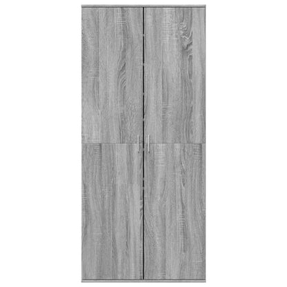 vidaXL Shoe Cabinet Grey Sonoma 80x39x178 cm Engineered Wood