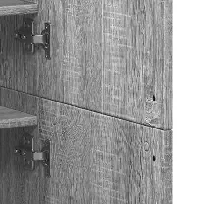 vidaXL Shoe Cabinet Grey Sonoma 80x39x178 cm Engineered Wood