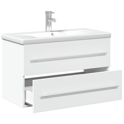 vidaXL Bathroom Sink Cabinet | White | Engineered wood | 80 x 38.5 x 48 cm