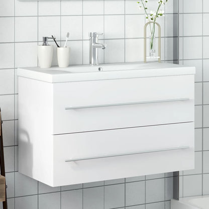 vidaXL Bathroom Sink Cabinet | White | Engineered wood | 80 x 38.5 x 48 cm