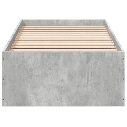 vidaXL Bed Frame without Mattress Concrete Grey 75x190 cm Small Single