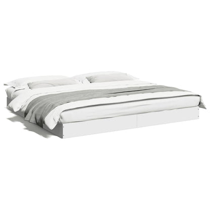 vidaXL Bed Frame without Mattress White 180x200 cm Engineered Wood