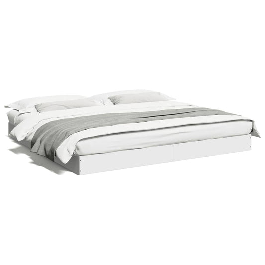 vidaXL Bed Frame without Mattress White 180x200 cm Engineered Wood
