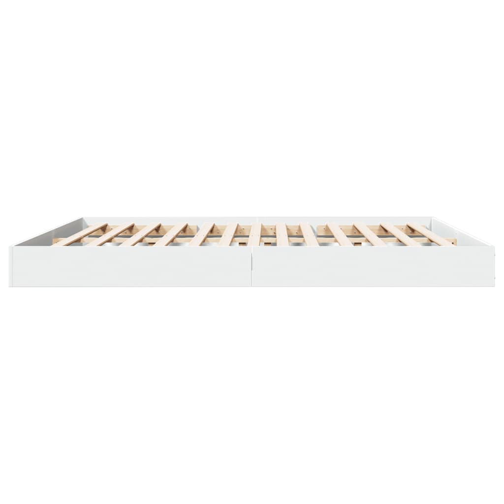 vidaXL Bed Frame without Mattress White 180x200 cm Engineered Wood