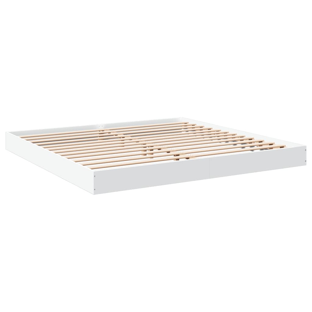 vidaXL Bed Frame without Mattress White 180x200 cm Engineered Wood