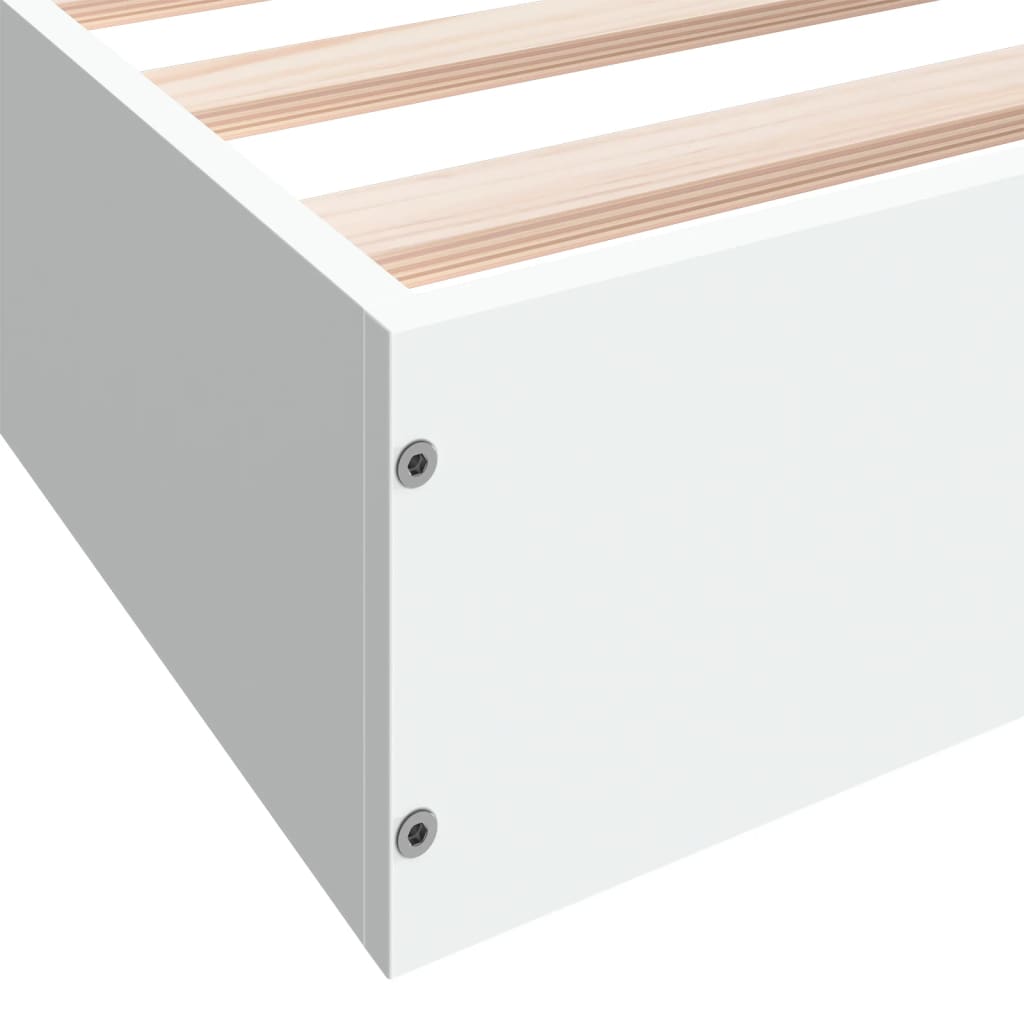 vidaXL Bed Frame without Mattress White 180x200 cm Engineered Wood