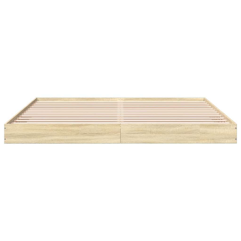 vidaXL Bed Frame without Mattress Sonoma Oak 180x200 cm Engineered Wood