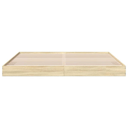 vidaXL Bed Frame without Mattress Sonoma Oak 180x200 cm Engineered Wood