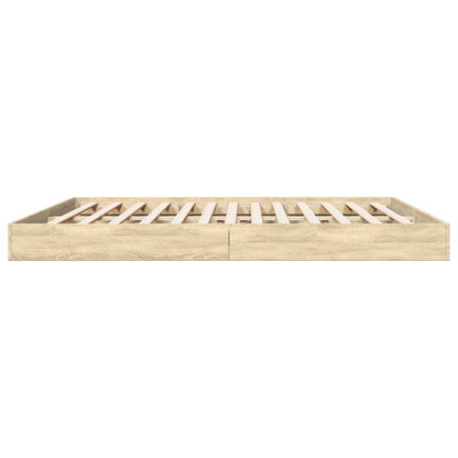 vidaXL Bed Frame without Mattress Sonoma Oak 180x200 cm Engineered Wood