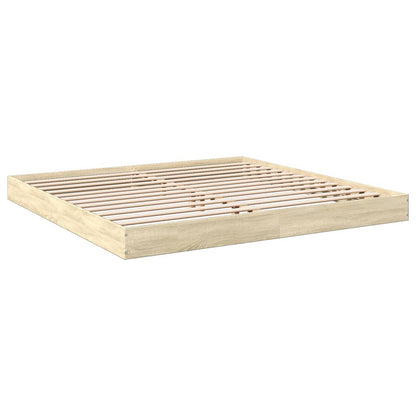 vidaXL Bed Frame without Mattress Sonoma Oak 180x200 cm Engineered Wood