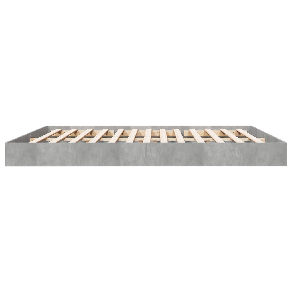 vidaXL Bed Frame without Mattress Concrete Grey 180x200 cm