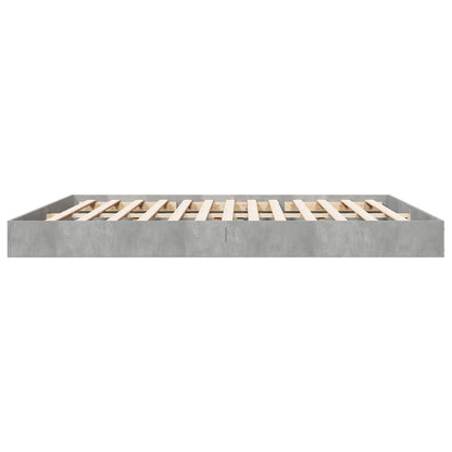 vidaXL Bed Frame without Mattress Concrete Grey 180x200 cm