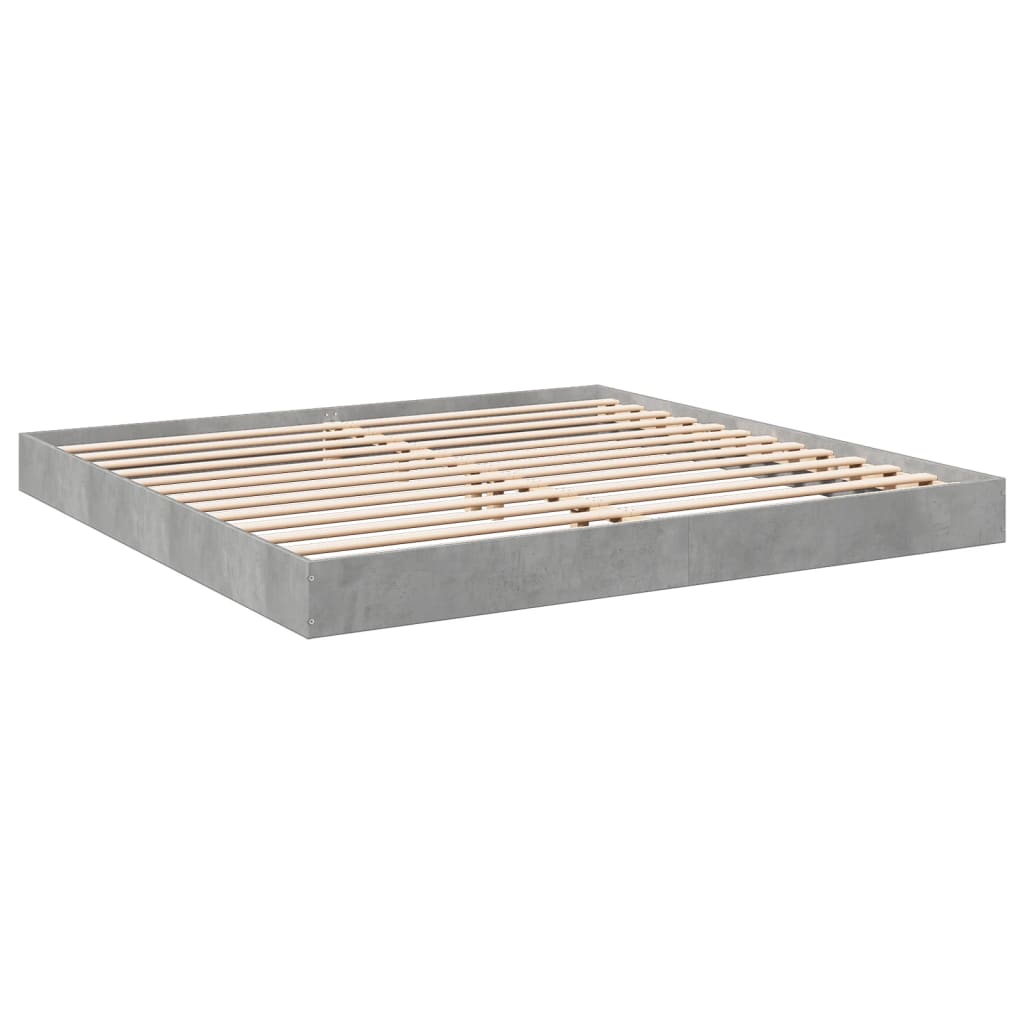 vidaXL Bed Frame without Mattress Concrete Grey 180x200 cm