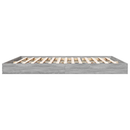 vidaXL Bed Frame without Mattress Grey Sonoma 180x200 cm Engineered Wood