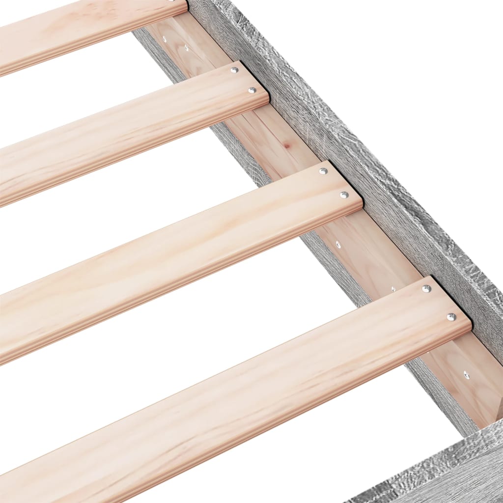 vidaXL Bed Frame without Mattress Grey Sonoma 180x200 cm Engineered Wood