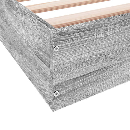 vidaXL Bed Frame without Mattress Grey Sonoma 180x200 cm Engineered Wood