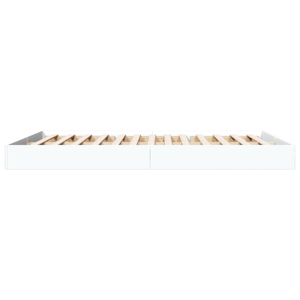 vidaXL Bed Frame without Mattress White 160x200 cm Engineered Wood