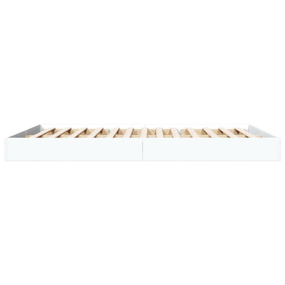 vidaXL Bed Frame without Mattress White 160x200 cm Engineered Wood