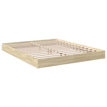 vidaXL Bed Frame without Mattress Sonoma Oak 160x200 cm Engineered Wood