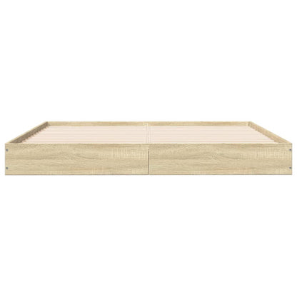 vidaXL Bed Frame without Mattress Sonoma Oak 160x200 cm Engineered Wood