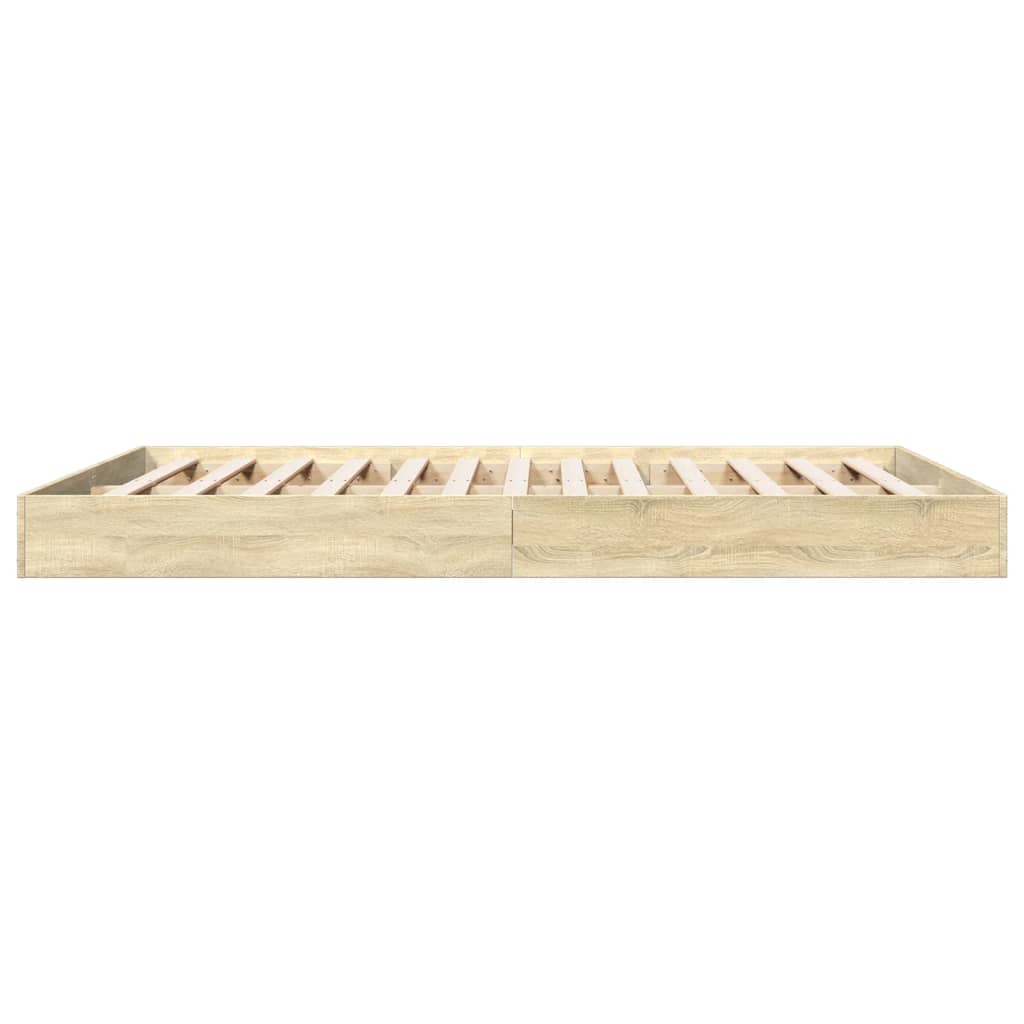 vidaXL Bed Frame without Mattress Sonoma Oak 160x200 cm Engineered Wood